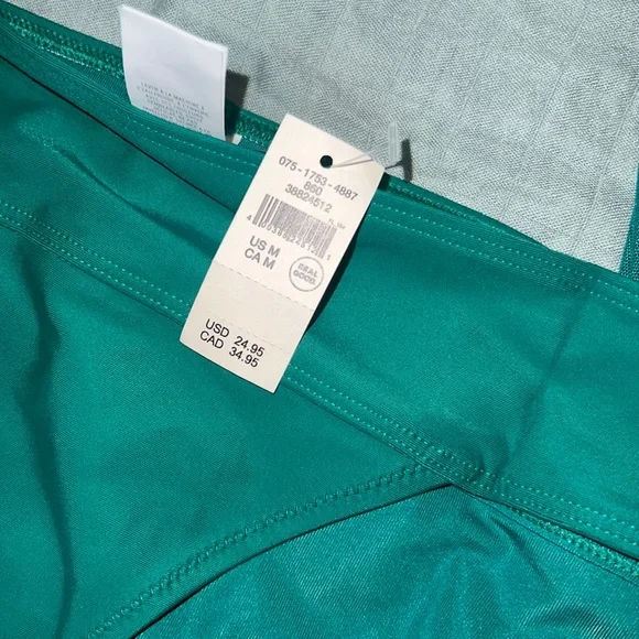 Aerie | NWT Mesh V-Wire Bandeau Bikini Top S, two bottoms size M - Picture 4 of 5